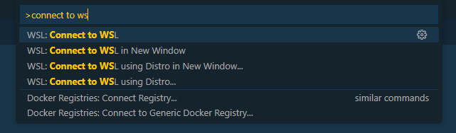 VScode - Connect to WSL